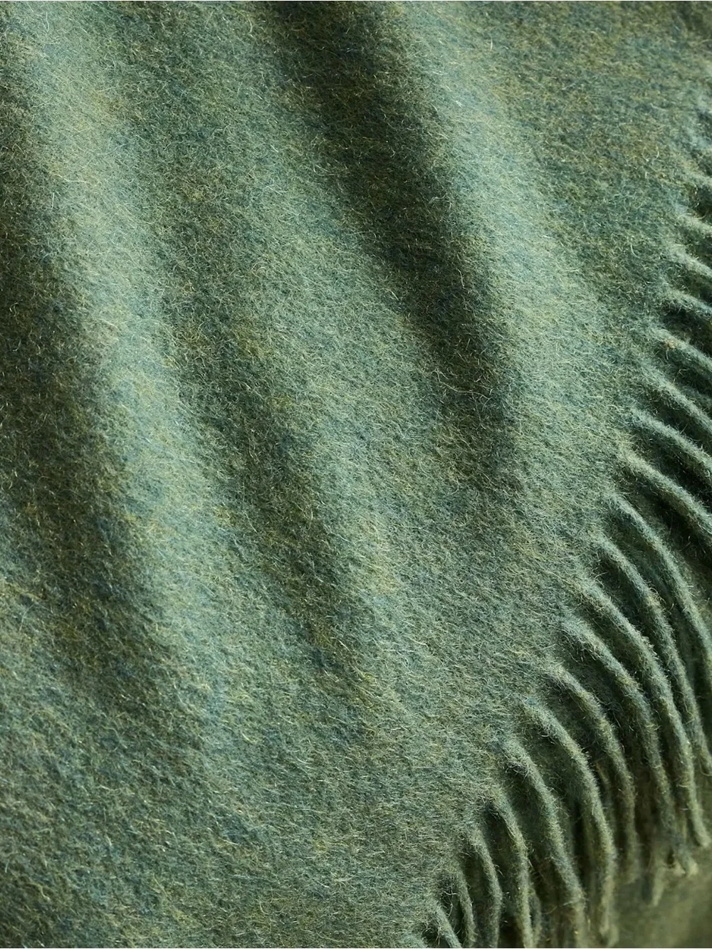 Quince Mongolian Cashmere Throw - Green, 50x70 - Retail $164